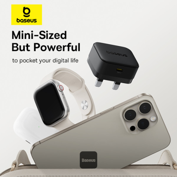شاحن جداري Baseus Palm Fast Charger 1C 20W اسود⚡
