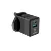 شاحن جداري سبون بقوة 45 واط بتقنية GaN ثنائي المنافذ (USB-C + QC5.0 USB-A)
