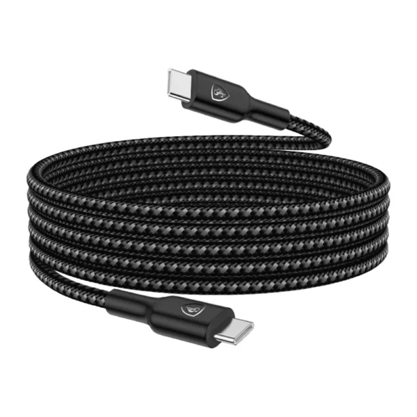كيبل الشحن السريع تايبسي الى تايبسي بقوة 60 واط - قماش القطع مع ضمان 3 سنوات من شركة سبون