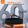 كيبل الشحن السريع تايبسي الى تايبسي بقوة 60 واط - قماش القطع مع ضمان 3 سنوات من شركة سبون
